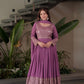 Lorenvalley Fashion Lavender Faux Georgette Embroidery & Sequins Work Anarkali Gown Sharara with Dupatta | Swadesiicart