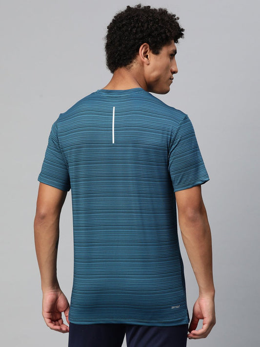 Alcis Striped Anti Static Slim Fit T-shirt | Swadesiicart