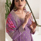 Anaita Purple Embroidered Viscose Chinon Salwar Suit