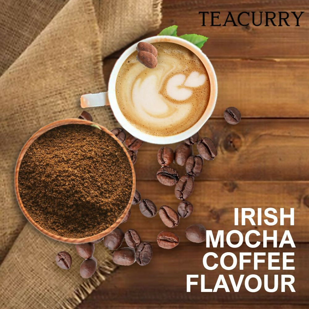 Teacurry Irish Mocha Instant Coffee - Arabica Freeze Dried Coffee for Instant Hot & Cold Coffee - Swadesiicart