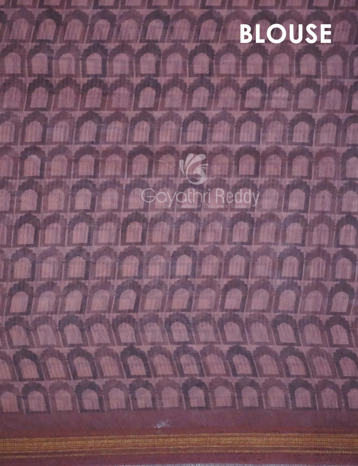 Shades of Light Peach And Onion Colour Shibori Print Semi Chanderi Saree By Gayathri Reddy Designer Studio | Swadesiicart