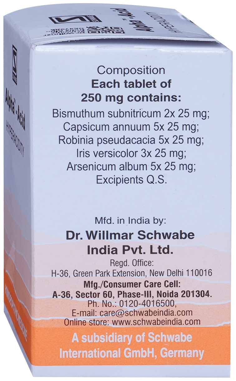 Dr. Willmar Schwabe India Alpha Acid Tablets - Swadesiicart