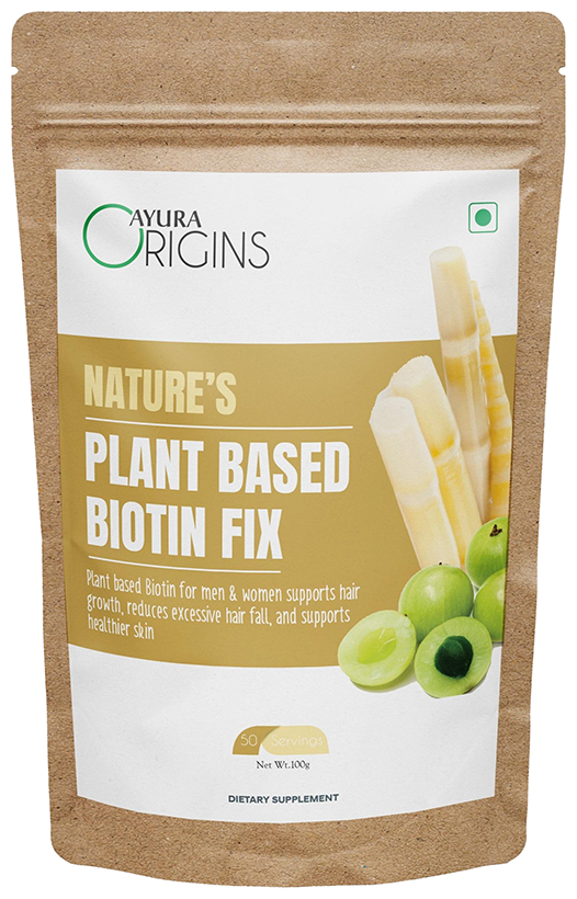 Ayura Origins Nature's Plant Based Biotin Fix Powder - Swadesiicart