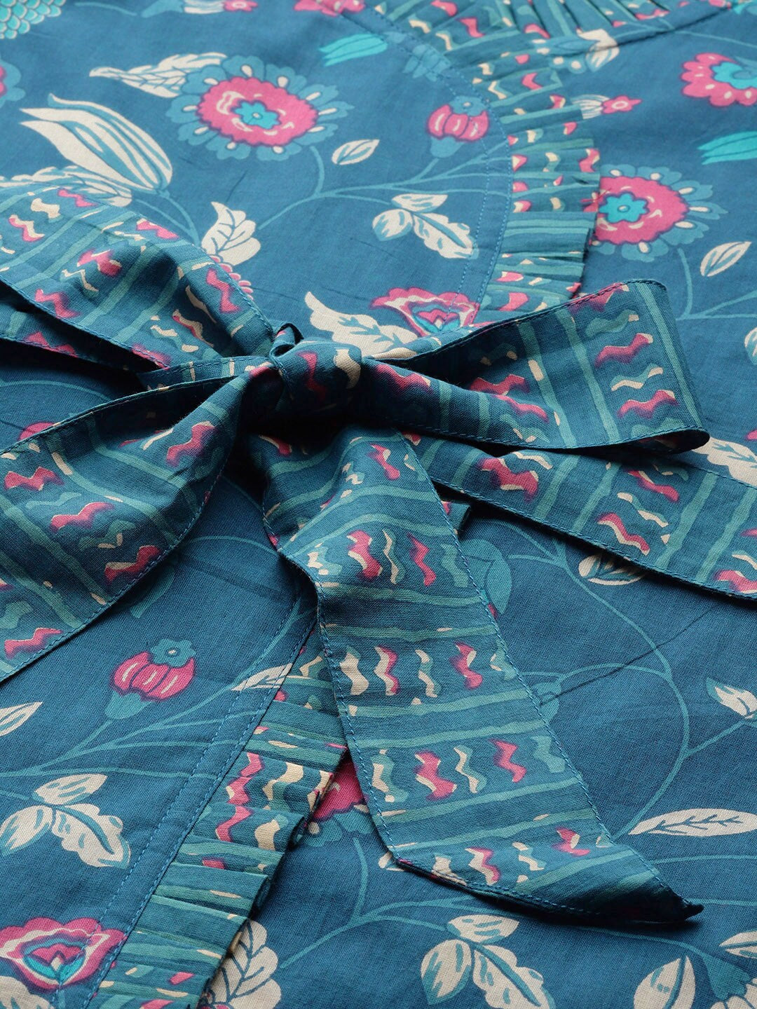 InWeave Blue Kalamkari Co Ord Set - Swadesiicart