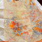 Light Wheat Colour Floral Print Semi Chanderi Saree By Gayathri Reddy Designer Studio | Swadesiicart