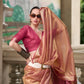 Anaita Pink Designer Weaving Pure Tissue Saree With Blouse