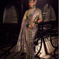 Anaita Lavender Viscose Tissue Has Worked Pallu Saree With Embroidered Blouse Piece