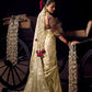 Anaita Beige Viscose Tissue Has Worked Pallu Saree With Embroidered Blouse Piece