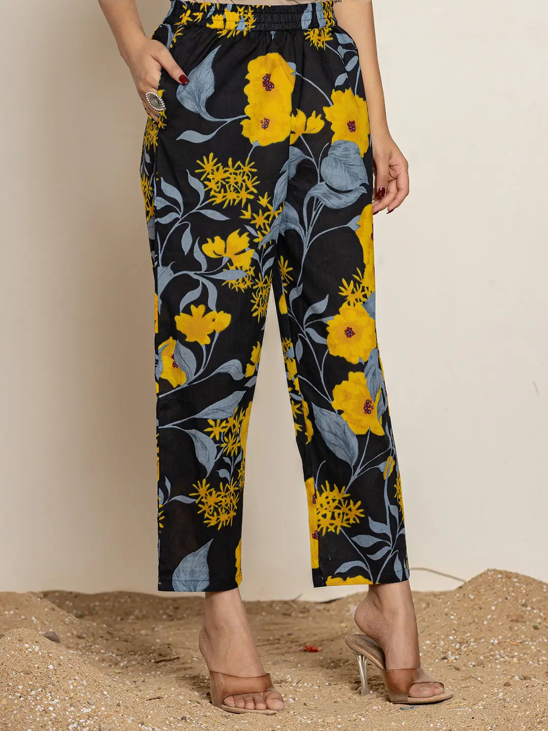 Yufta Black Cotton Co-Ord Set - Swadesiicart