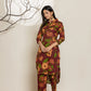Yufta Maroon Cotton Co-Ord Set - Swadesiicart