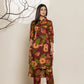 Yufta Maroon Cotton Co-Ord Set - Swadesiicart