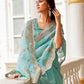 Tikhi Imli Ethnic Motifs Embroidery Organza Heavy Work Saree | Swadesiicart