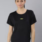 MKH Women Black Dri-FIT Sports T-shirt - Swadesiicart