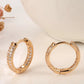 Shining Diva Rose Gold Contemporary Hoop Earrings - Swadesiicart