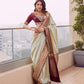 Kalini Ethnic Motifs Woven Design Zari Silk Cotton Banarasi Saree | Swadesiicart