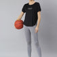MKH Women Black Typography Extended Sleeves Dri-FIT Sports T-shirt - Swadesiicart