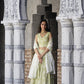 Ahalyaa Pure Cotton Green & White Printed Khari Print Ready to Wear Lehenga & Blouse With Dupatta | Swadesiicart