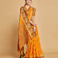Sangria Ethnic Motifs Woven Design Art Silk Banarasi Saree | Swadesiicart