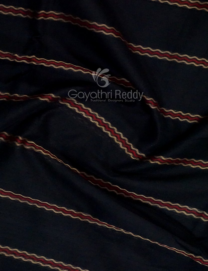 Kalanetha Black Coloured Pure Narayanpet Cotton Saree By Gayathri Reddy Designer Studio | Swadesiicart