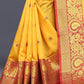 Kalini Ethnic Motifs Zari Jute Silk Banarasi Saree | Swadesiicart