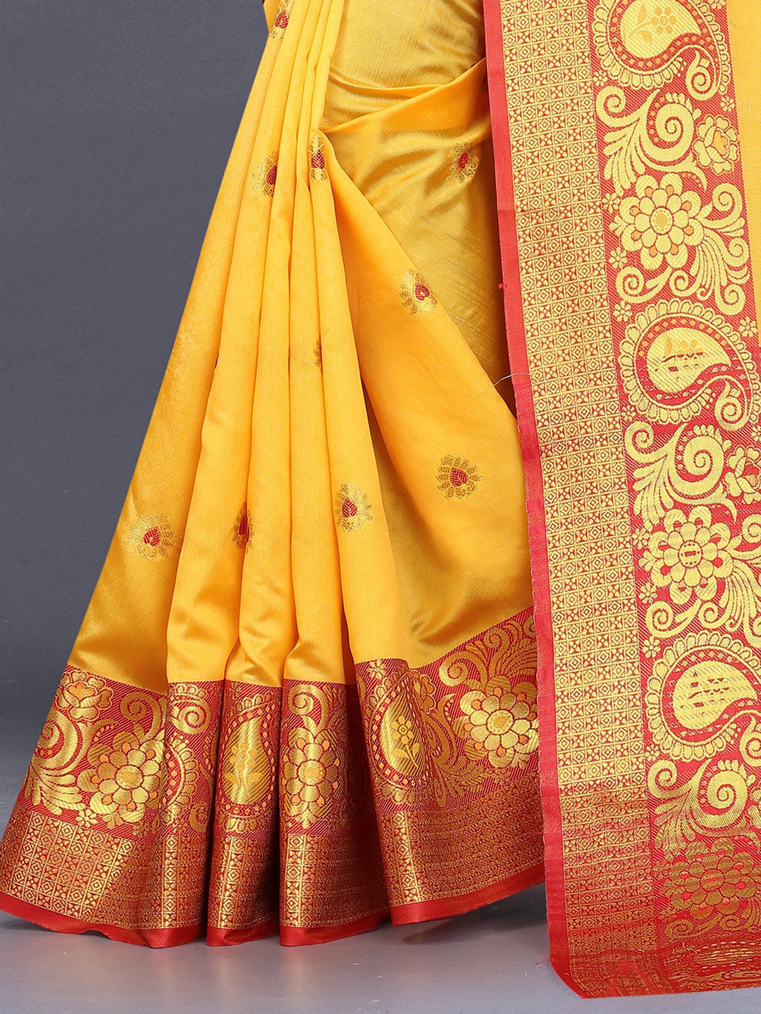 Kalini Ethnic Motifs Zari Jute Silk Banarasi Saree | Swadesiicart