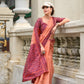 Anaita Orange Designer Weaving Soft Linen Saree With Blouse