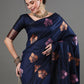 Mitera Floral Woven Design Zari Banarasi Saree | Swadesiicart