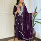 The52 Chikankari Work with Pure Cotton Fabric Straight Kurta, Pant and Dupatta Set | Swadesiicart