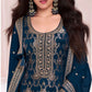Anaita Navy Blue Dola Silk Thread Sequence Embroidered Salwar Suit