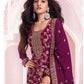 Anaita Purple Dola Silk Thread Sequence Embroidered Salwar Suit
