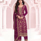 Anaita Purple Dola Silk Thread Sequence Embroidered Salwar Suit