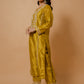 HOUSE OF KARI Floral Embroidered Silk Chikankari Kurta | Swadesiicart