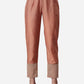 HERE&NOW Lucknowi Chikankari Schiffli Chanderi Silk Kurta Trousers with Organza Dupatta | Swadesiicart