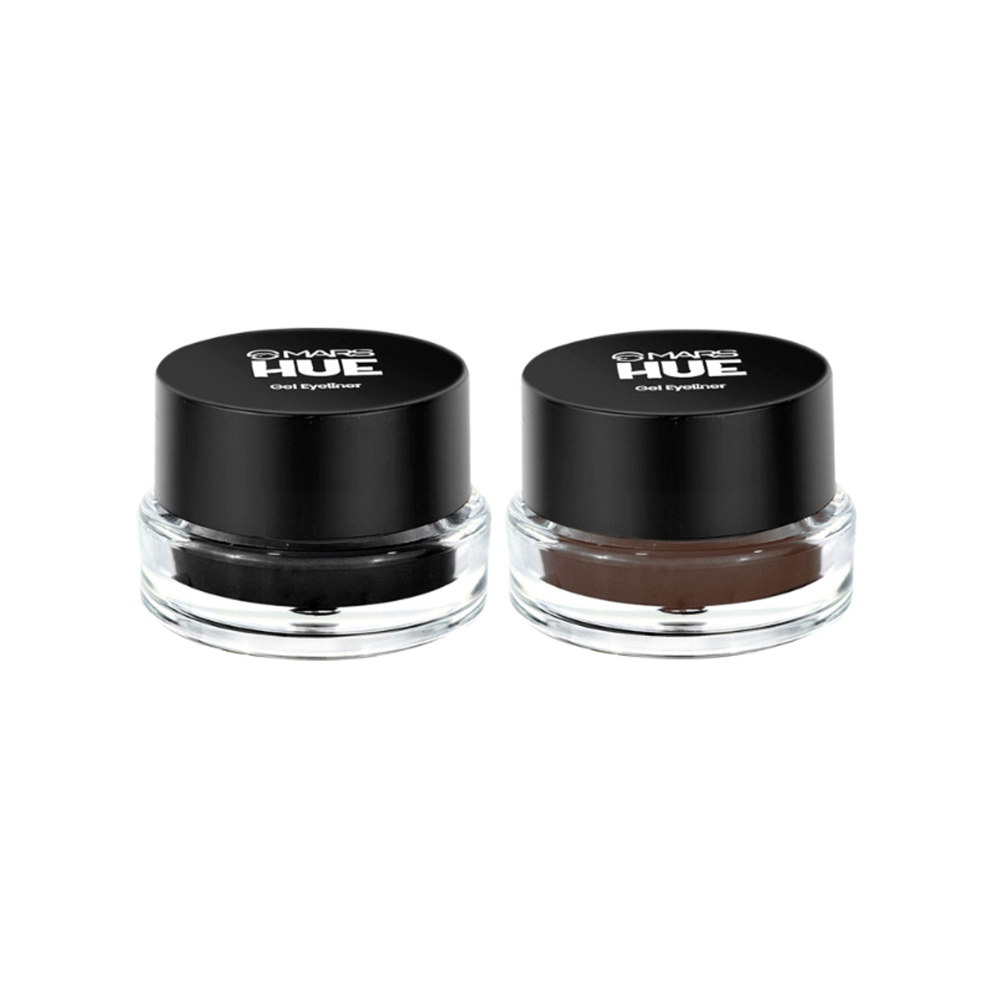 MARS Cosmetics 2-In-1 Hue Gel Eyeliner With 2 Brush Set - 2 - Swadesiicart