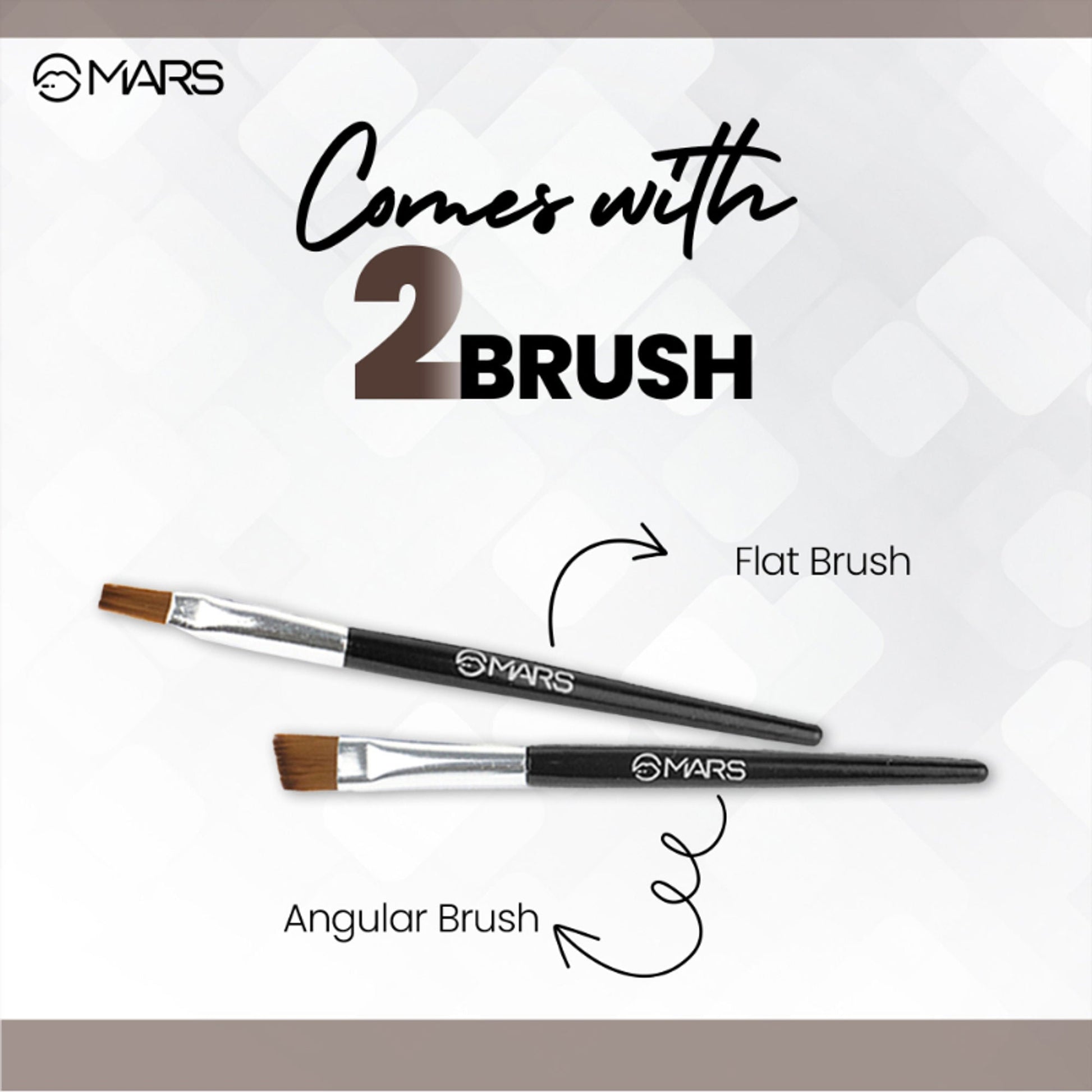 MARS Cosmetics 2-In-1 Hue Gel Eyeliner With 2 Brush Set - 2 - Swadesiicart