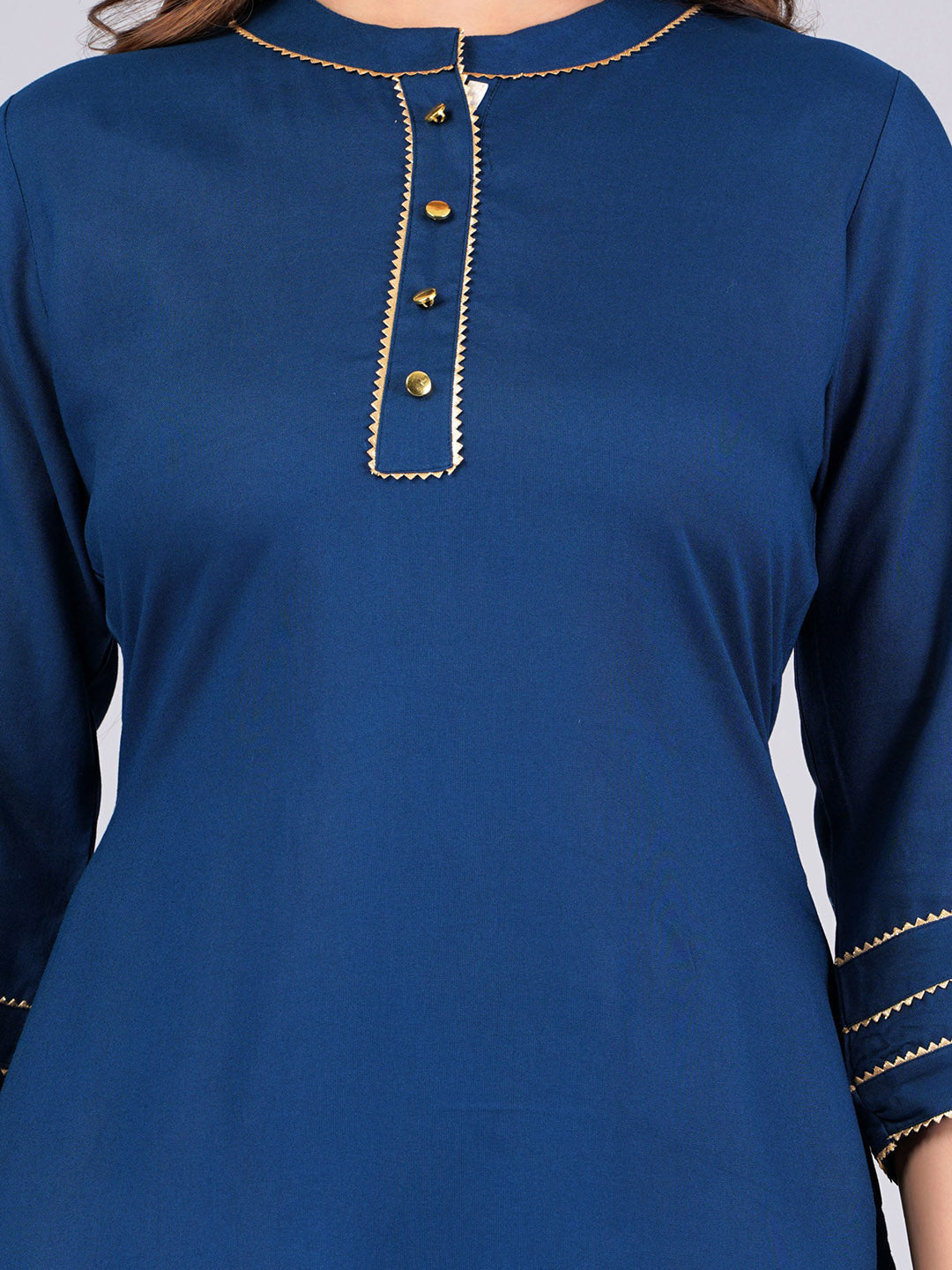 Kalini Regular Gotta Patti Kurta With Trousers - Swadesiicart