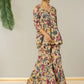 Yufta Multi Cotton Peplum Sharara Co-Ord Set - Swadesiicart