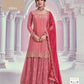 Anaita Peach Chinon Sequence Embroidered Readymade Salwar Suit