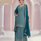Anaita Blue Chinon Sequence Embroidered Readymade Salwar Suit