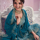 Anaita Blue Chinon Sequence Embroidered Readymade Salwar Suit