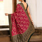 Joban Fashion Hot Pink Crepe Chiffon Pure Handloom Banarasi Silk Saree | Swadesiicart