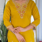 The52 Women's Beautiful Rayon Embroidery work Straight Kurta with Pant and Dupatta Set - Swadesiicart