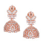 Saraf RS Jewellery Rose Gold-Polished & White AD & CZ-Studded Contemporary Jewellery Set - Swadesiicart
