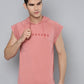 Alcis Men Pink Typography Printed Slim Fit Running T-shirt