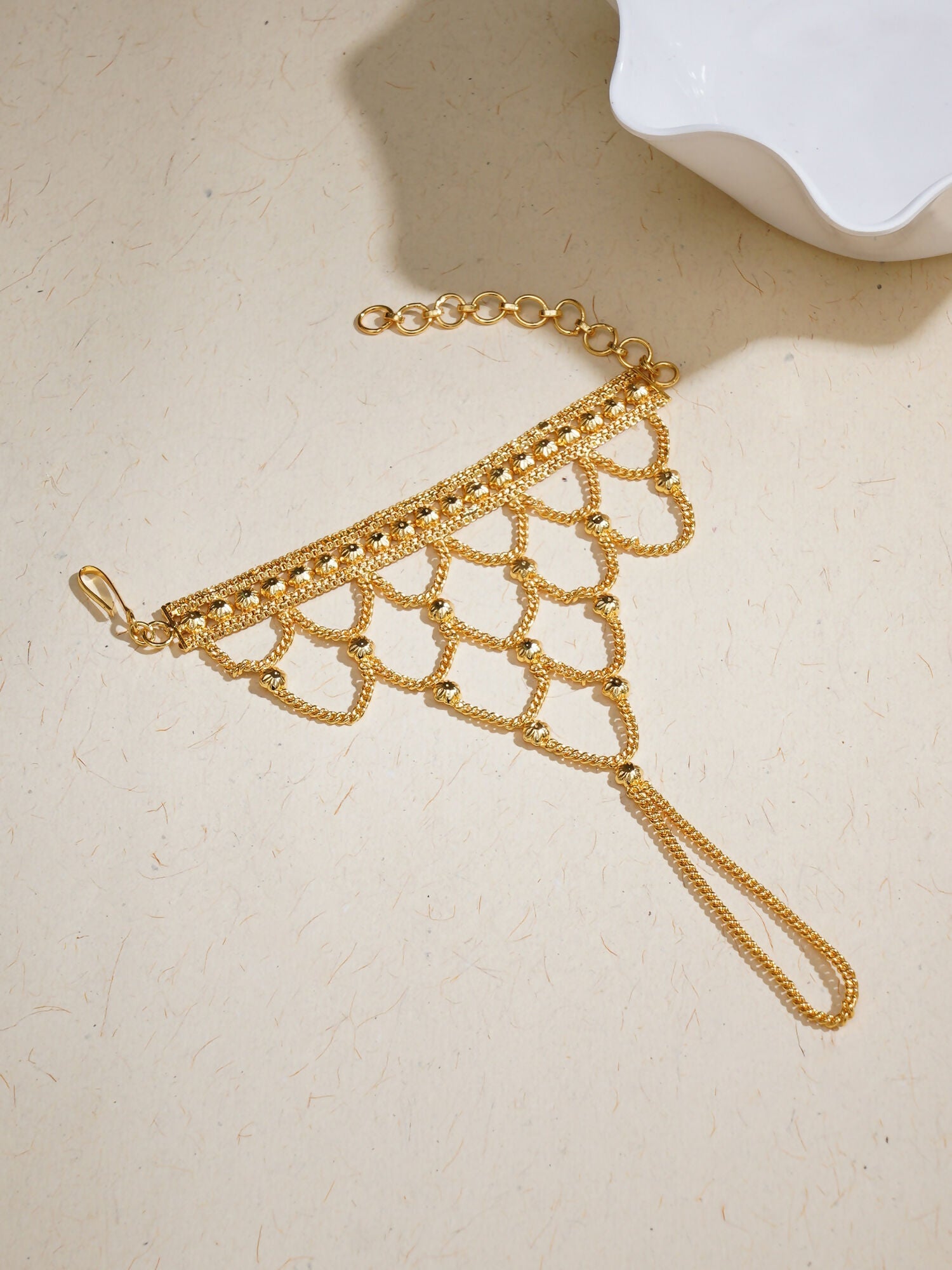 Golden Haathphool (Gold) - Ruby Raang | Swadesiicart