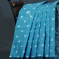 Shades of Sky Blue With Polka Print Munga Cotton Saree By Gayathri Reddy Designer Studio | Swadesiicart