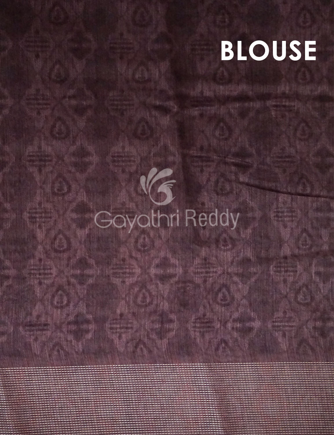 Grey And Peach Colour Ikat Design Semi Chanderi Saree By Gayathri Reddy Designer Studio | Swadesiicart