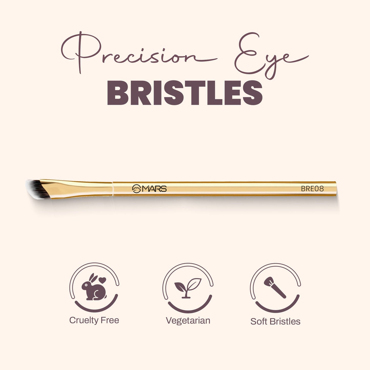 MARS Cosmetics Artist'S Arsenal Precision Eye Brush - Golden - Swadesiicart