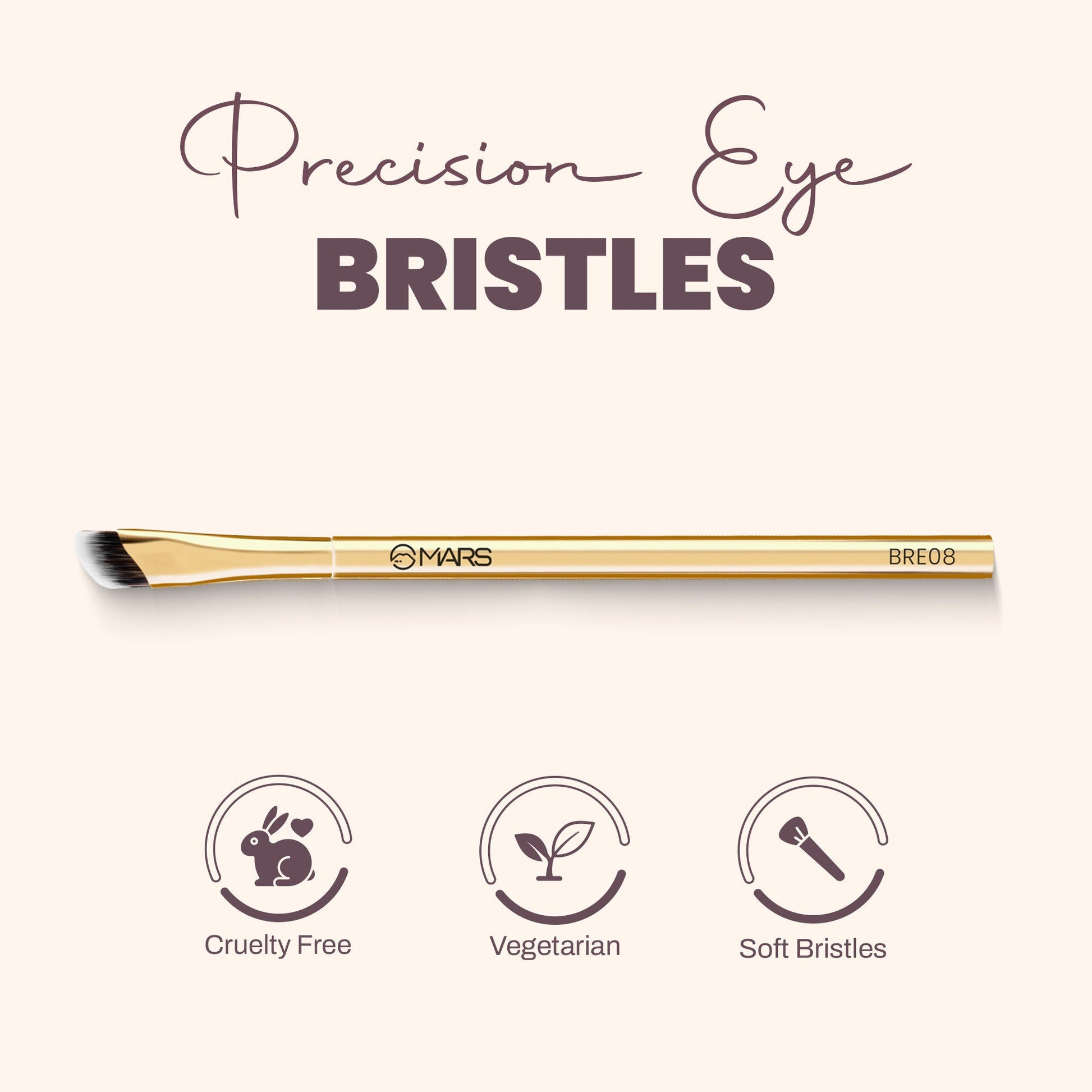 MARS Cosmetics Artist'S Arsenal Precision Eye Brush - Golden - Swadesiicart