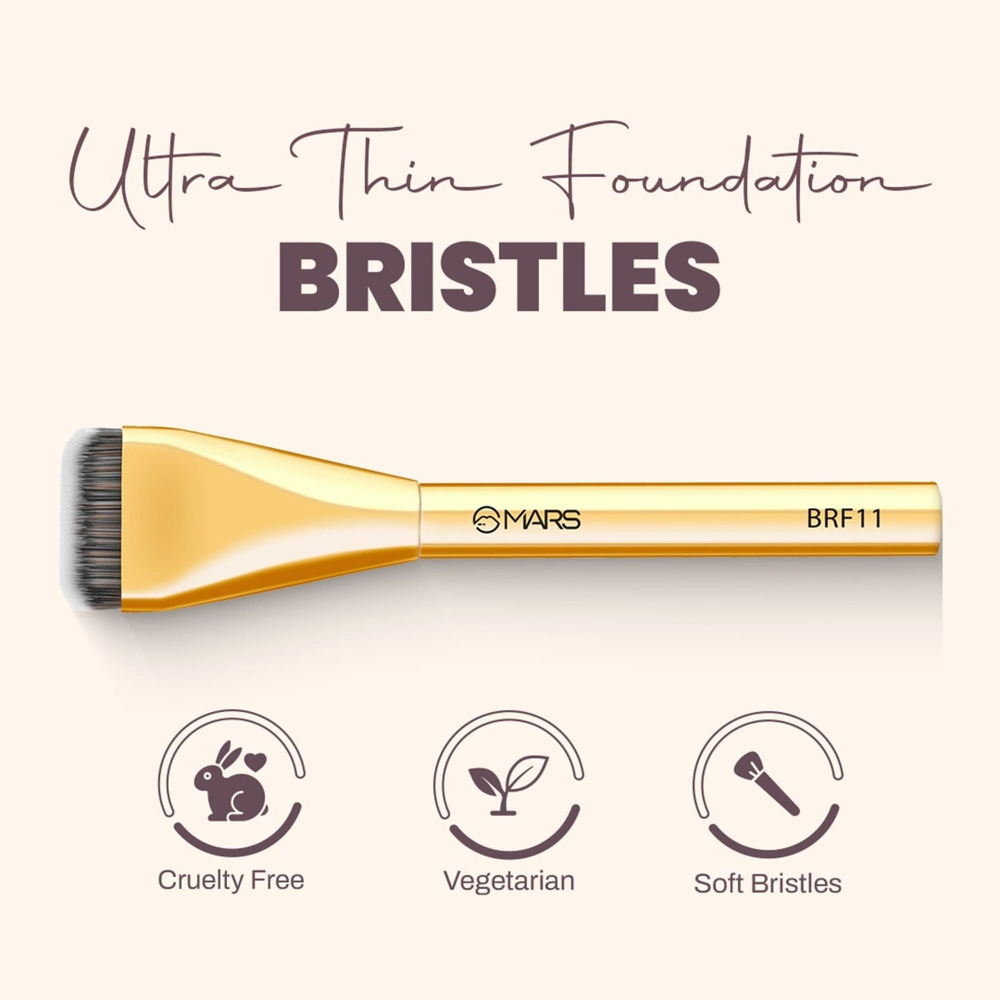 MARS Cosmetics Artist's Arsenal Ultra Thin Foundation Makeup Brush - Swadesiicart
